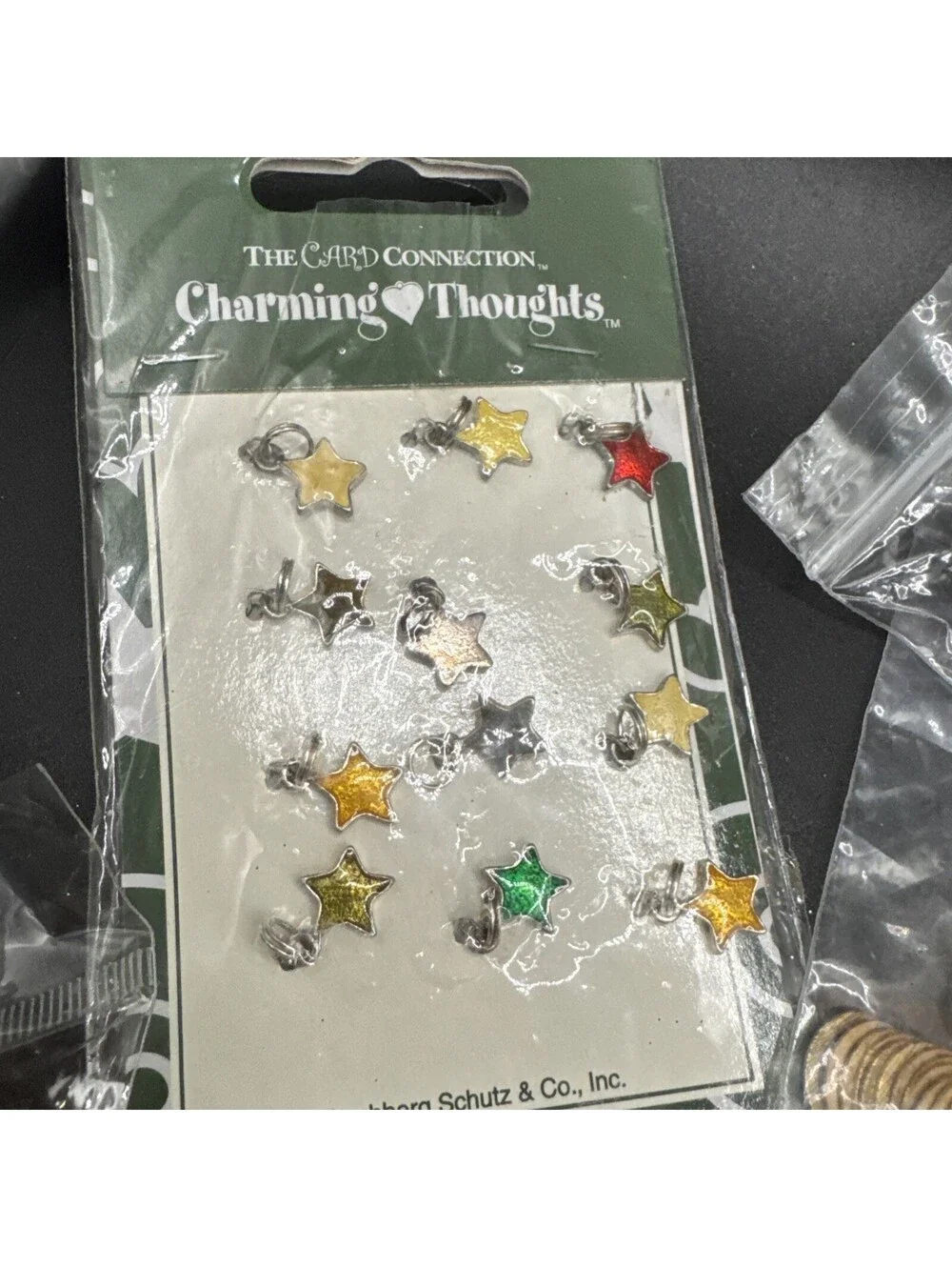 Bundle Of Scrapbooking / Crafting Supplies - Charms Beads Stickers